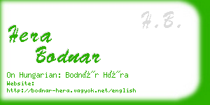 hera bodnar business card